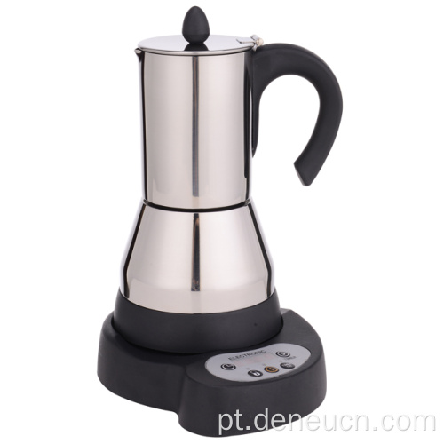 Máquina de Espresso Moka de aço inoxidável elétrico italiano